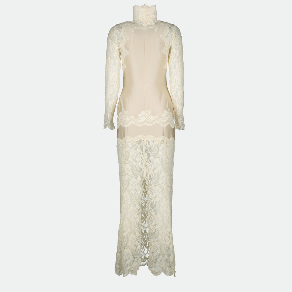 Dresses Robe longue en dentelle Rabanne White Femme