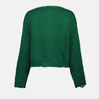 Malhas Pull effet usé Mm6 Verde Femme