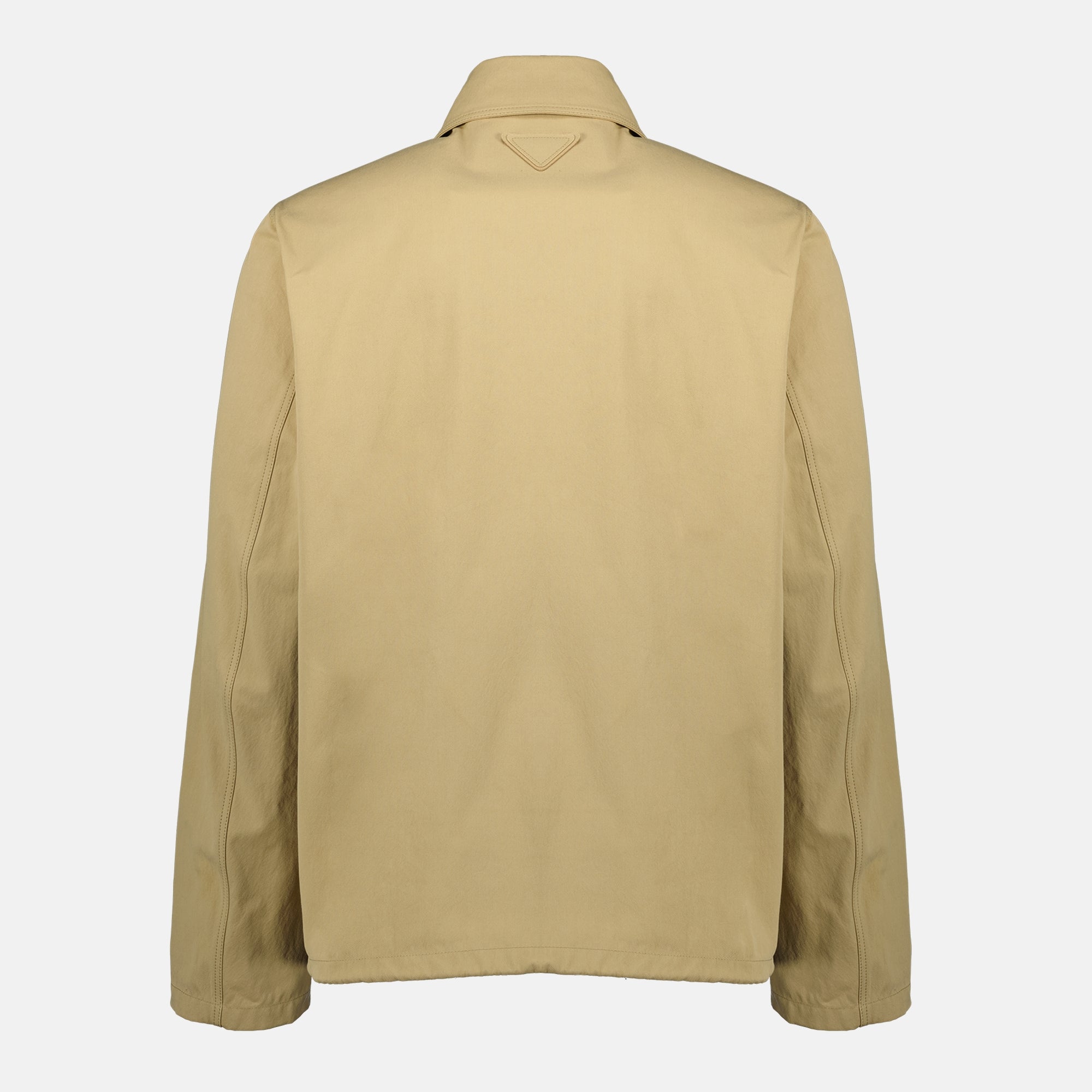 Image de l'article Veste en coton beige de la marque Prada pour Homme - Saison Printemps-Été 2026 - Vue de Dos