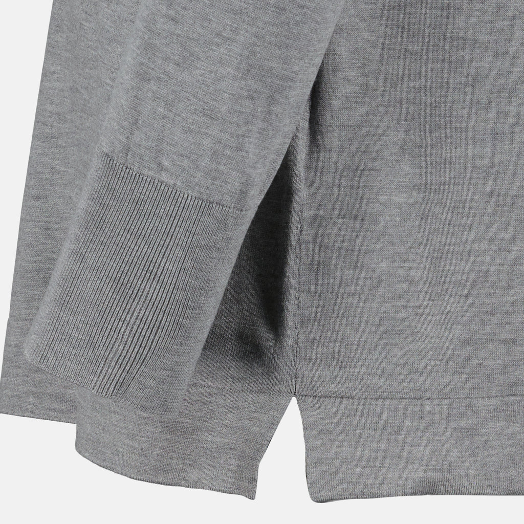 Imagem do artigo Polo Simone cinza em lyocell e lã da marca Officine Générale para Homem - Coleção Primavera-Verão 2026 - Vista Detalhada 2