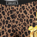 Pants Leopard Barocco Leggings Versace Brown Femme
