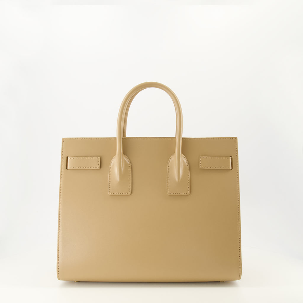 Image de l'article Sac de jour small beige de la marque Saint Laurent pour Femme - Saison Printemps-Été 2026 - Vue de Dos