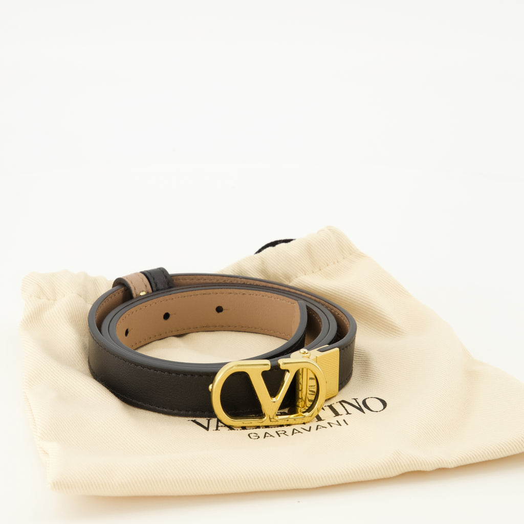 Ceintures Cinturón Reversible VLogo Beige y Negro 20 mm Valentino Garavani Beige Femme