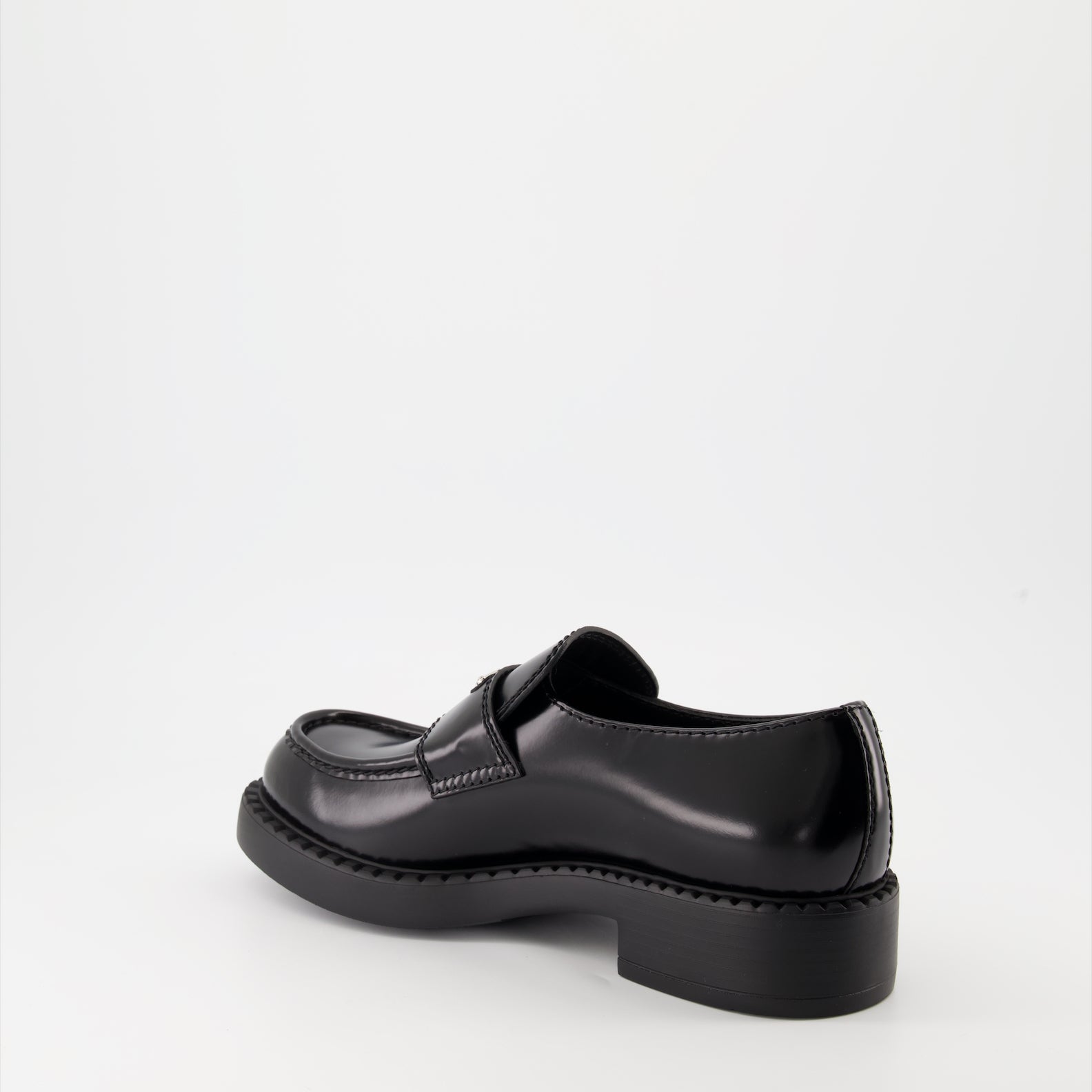 Loafers Leather Loafers Prada Black Homme
