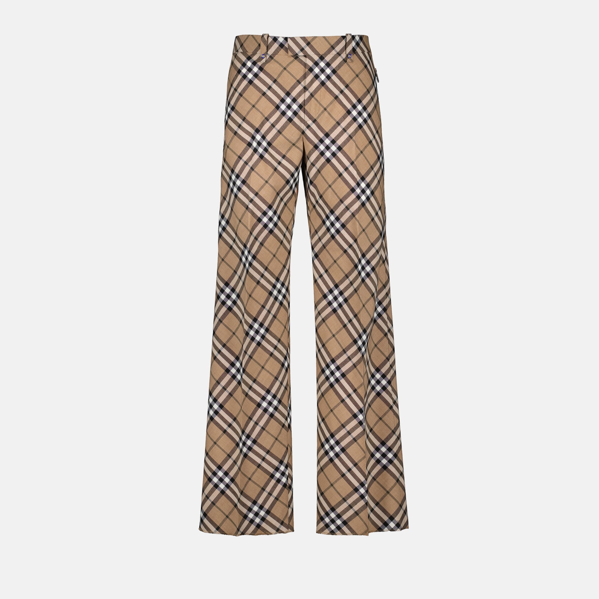 Pantalones Pantalones a Cuadros Burberry Beige Homme