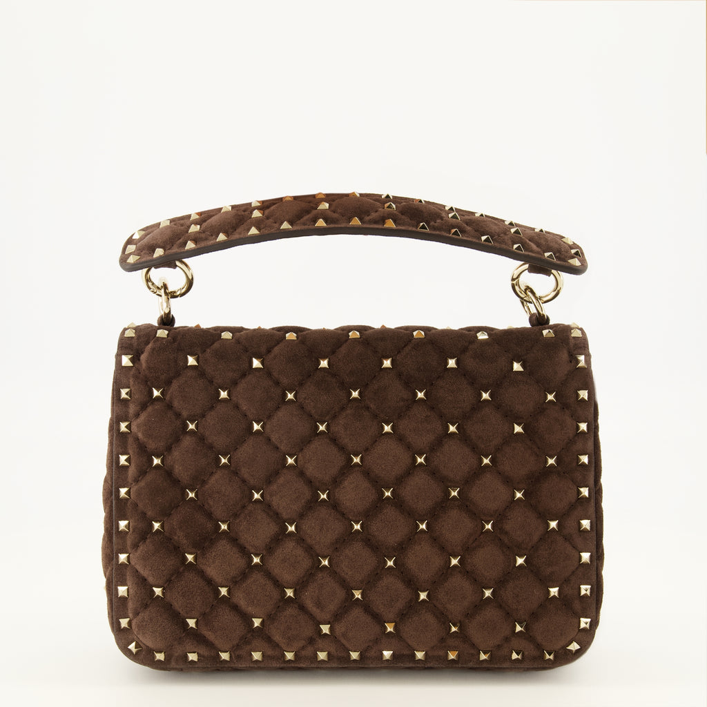 Sacs à main et épaule リックスタッド スパイク 中型ブラウンスエードバッグ Valentino Garavani Marron Femme