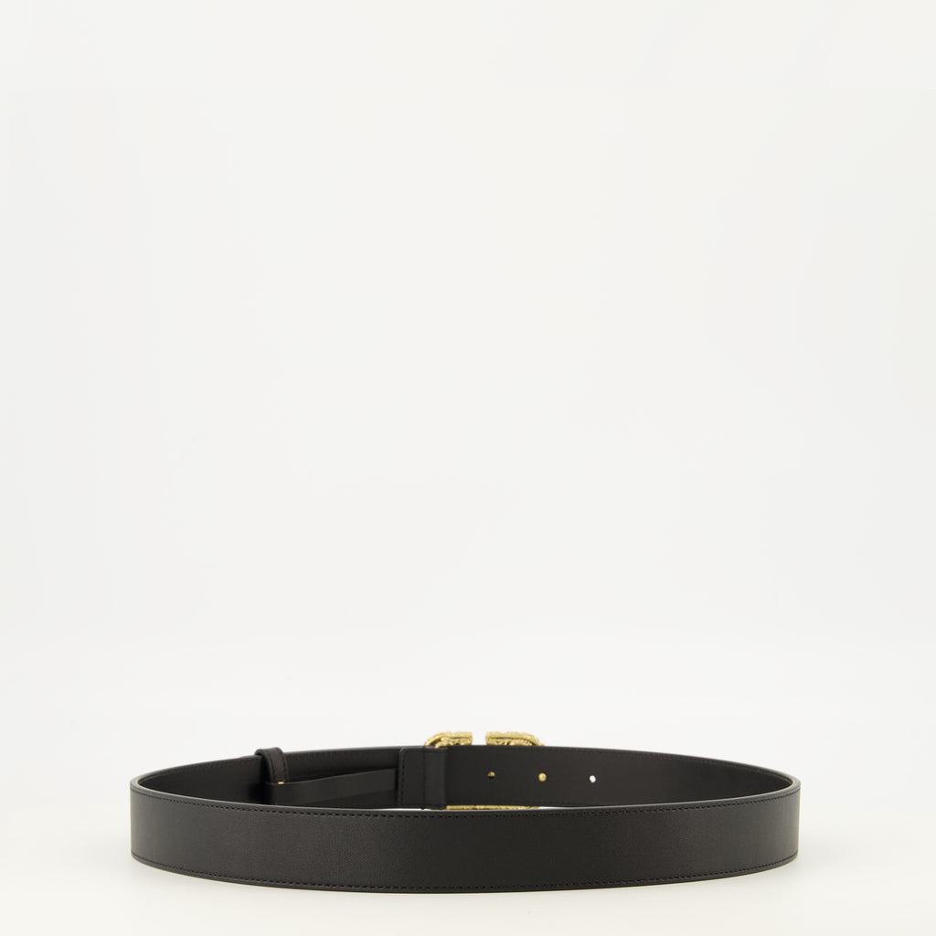 Ceintures Ceinture VLogo noir avec Cristaux Swarovski® Valentino Garavani Noir Femme