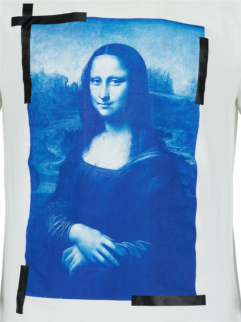 T-Shirts OMAA027C99JER006 0145 white blue Off-White Weiß Homme