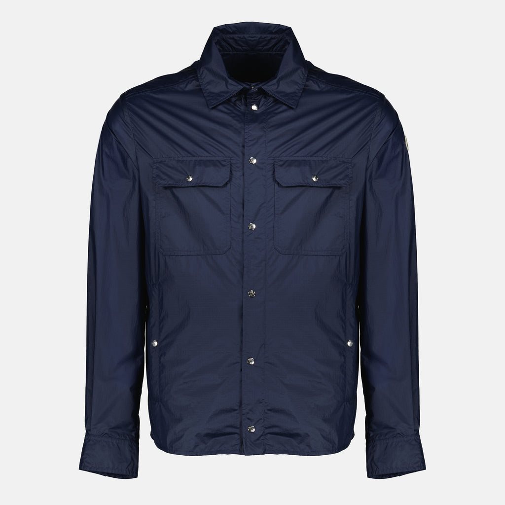 Chemises Camisa de Nylon Azul Marinho Moncler Bleu foncé Homme