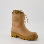 Bottines Kickstream Regenstiefel Moncler Beige Femme