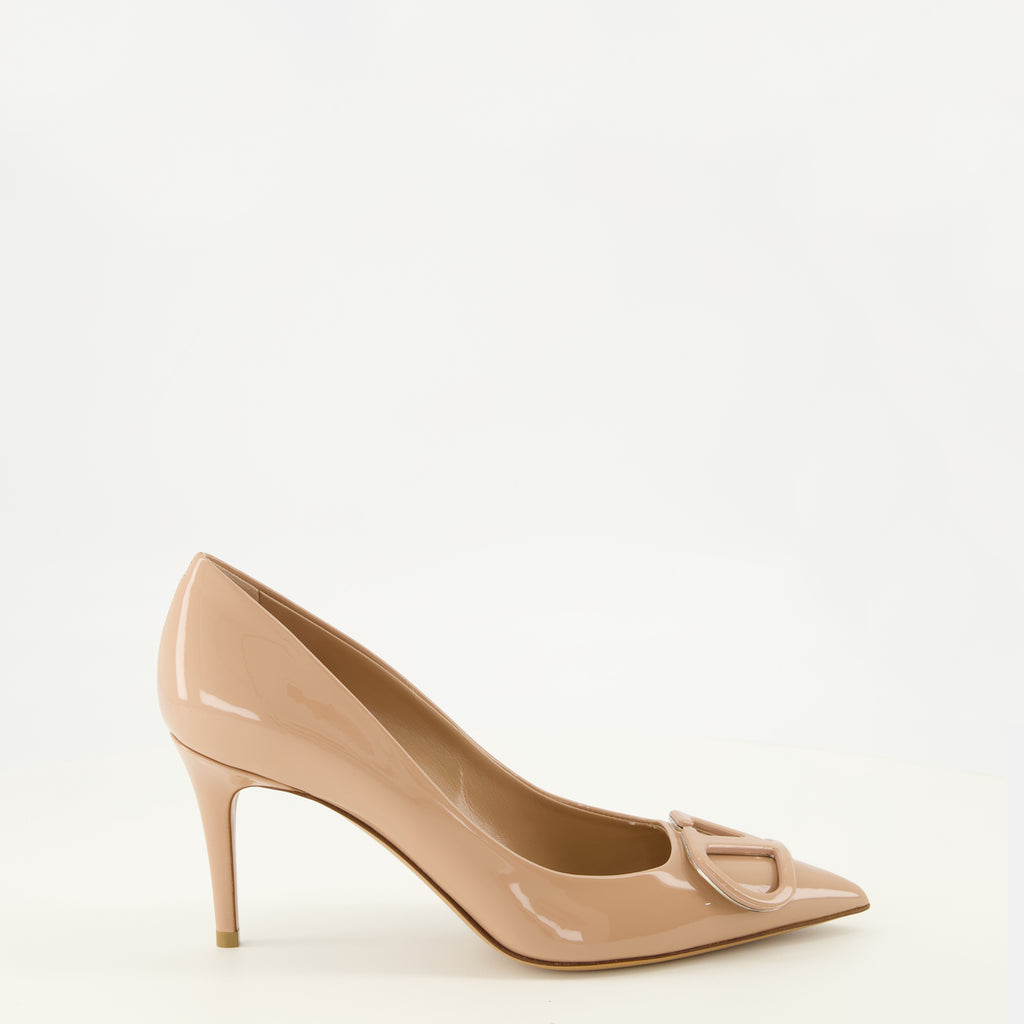 Escarpins VLogo Lackleder Pumps in Beige Valentino Garavani Beige Femme