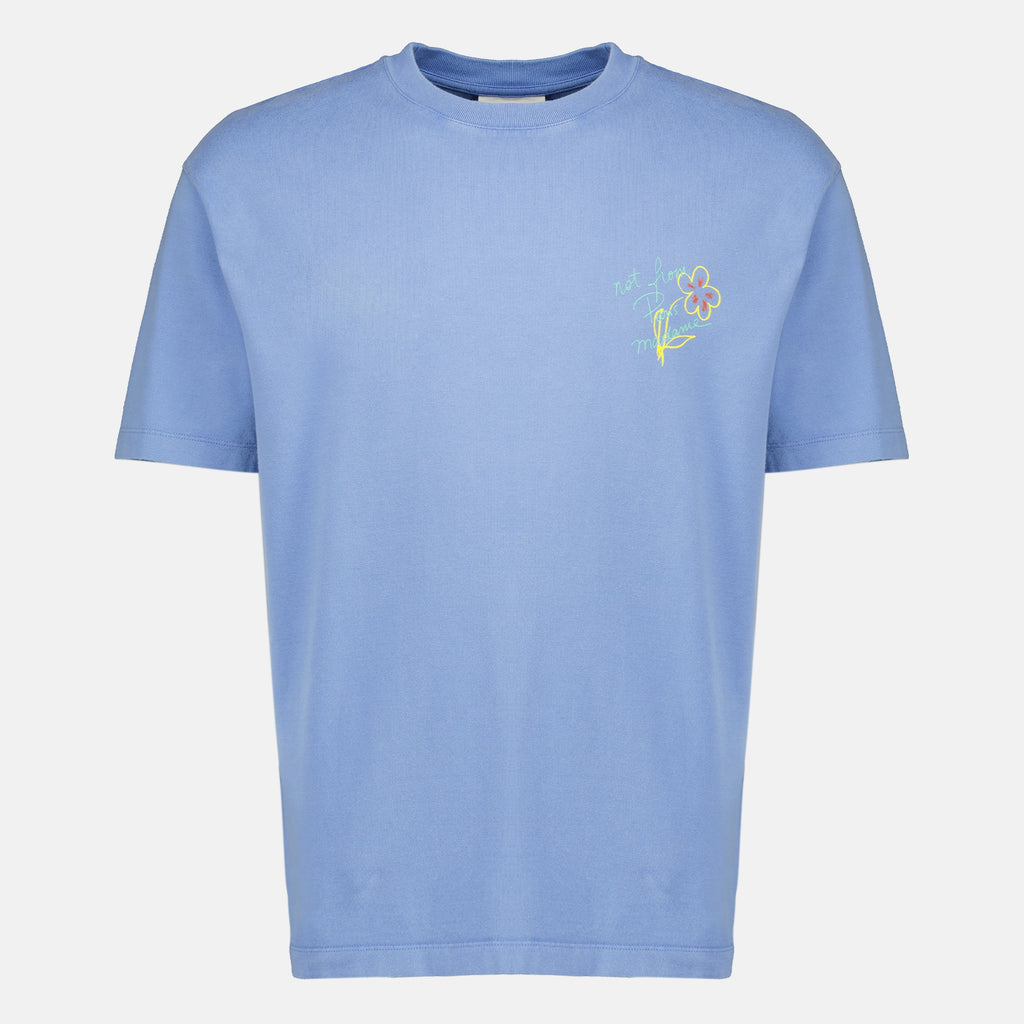 T-shirts T-shirt Slogan Esquisse bleu Drole De Monsieur Bleu Homme