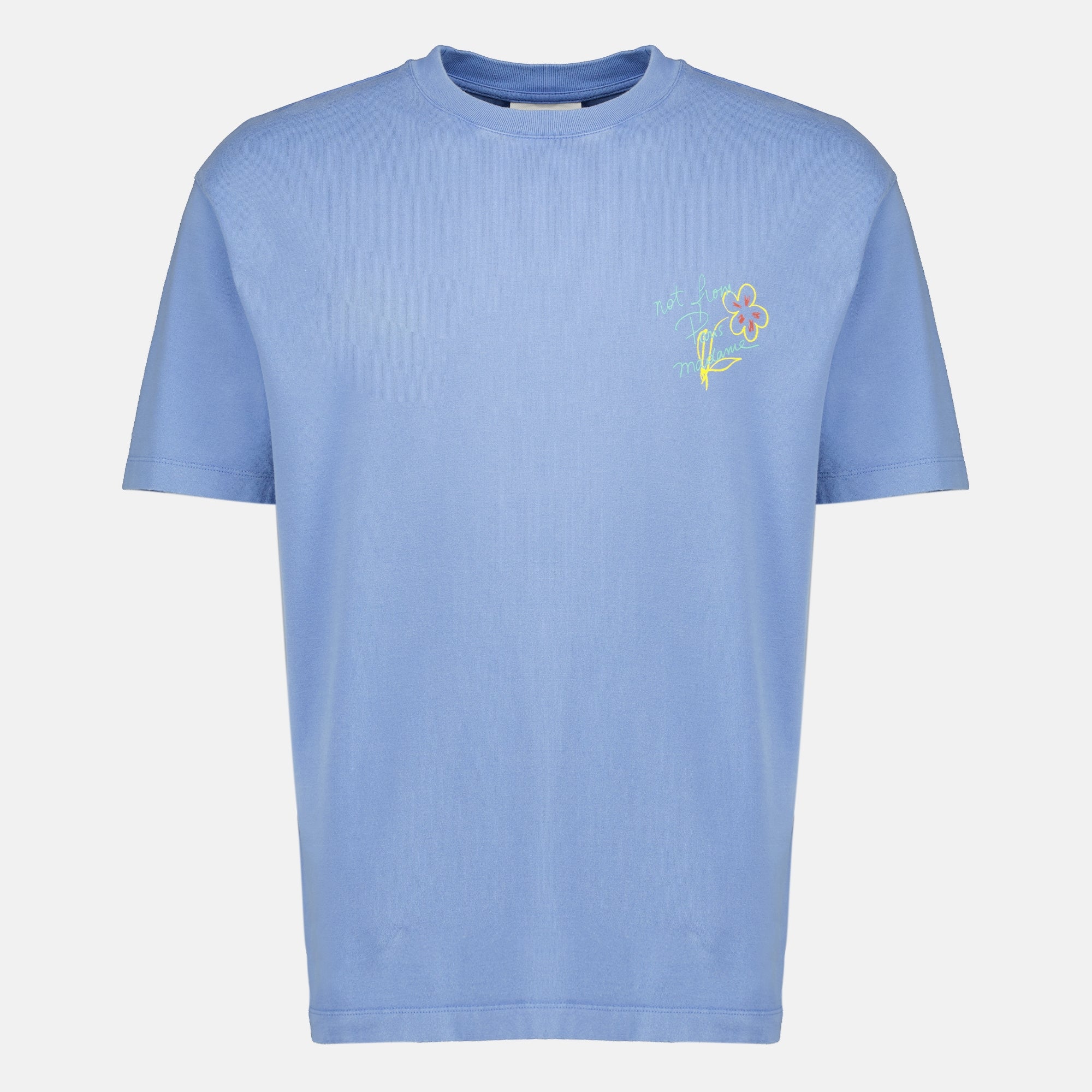 T-shirts T-shirt Slogan Esquisse bleu Drole De Monsieur Bleu Homme