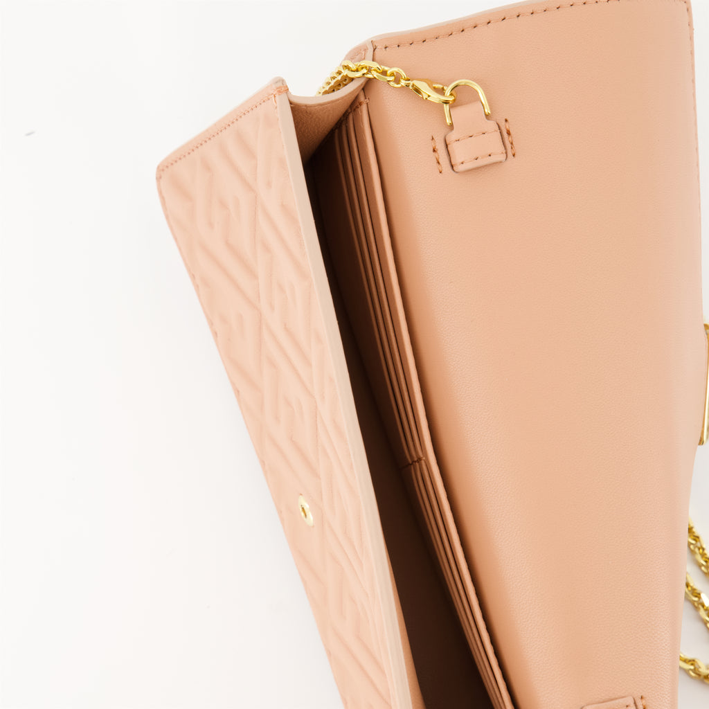 Umhängetaschen Baguette Wallet mit Kette Fendi Rosa Femme