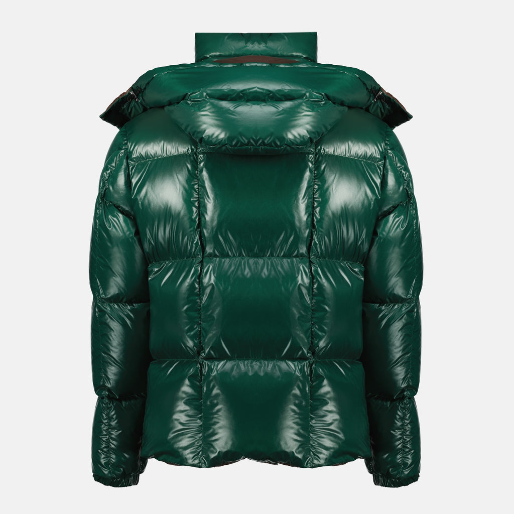 Image of the Parana khaki down jacket from the Moncler brand for Men - Autumn-Winter 2025 - Back View