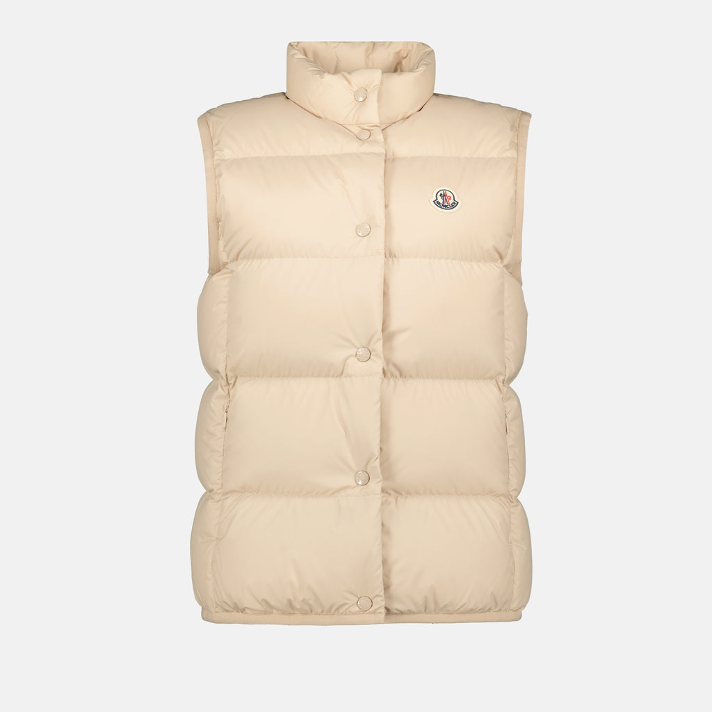 Jackets Badia Sleeveless Down Jacket Moncler Beige Femme