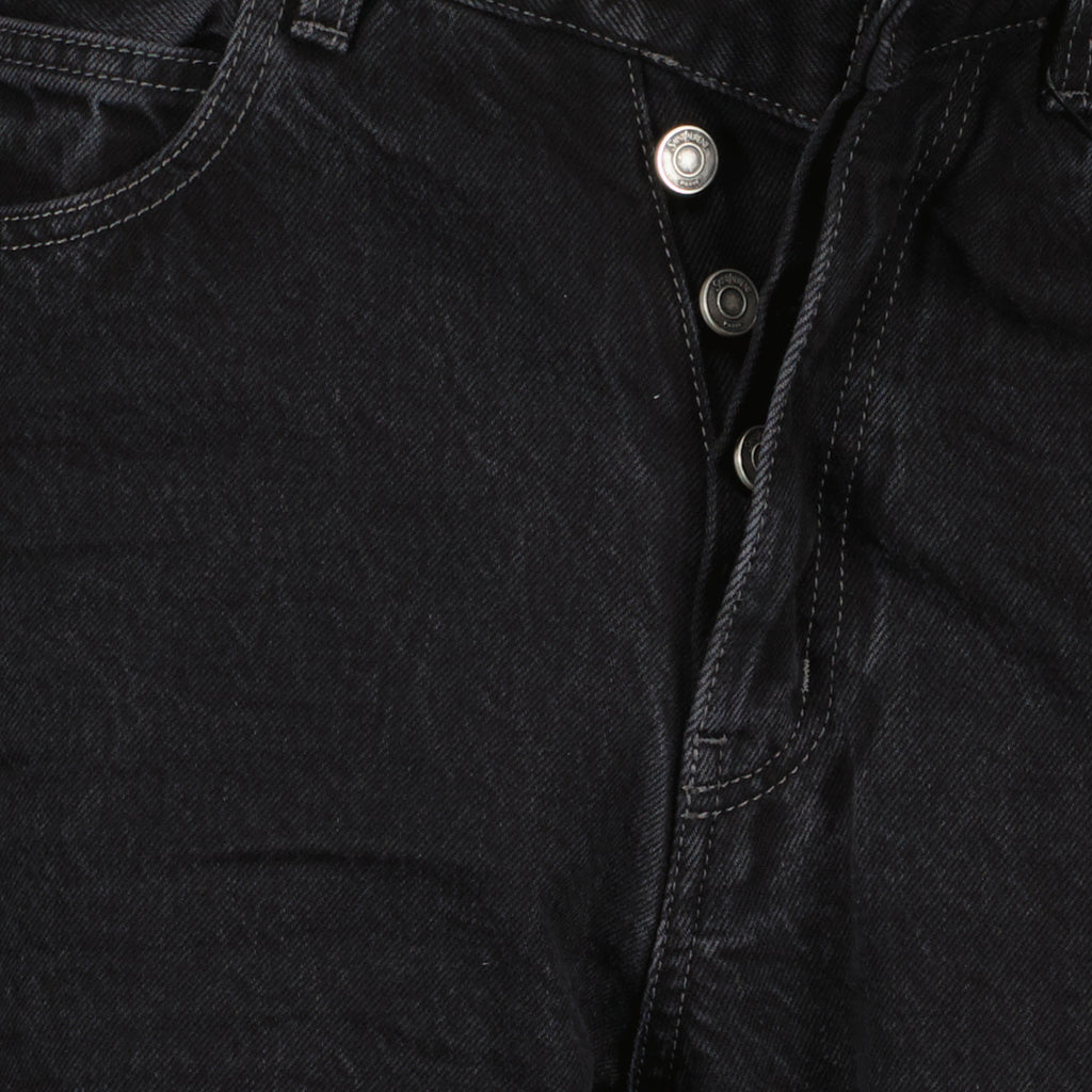 Image of the Saint Laurent Women's V-Waist Long Baggy Jeans - Autumn-Winter 2025 - Detailed View_1