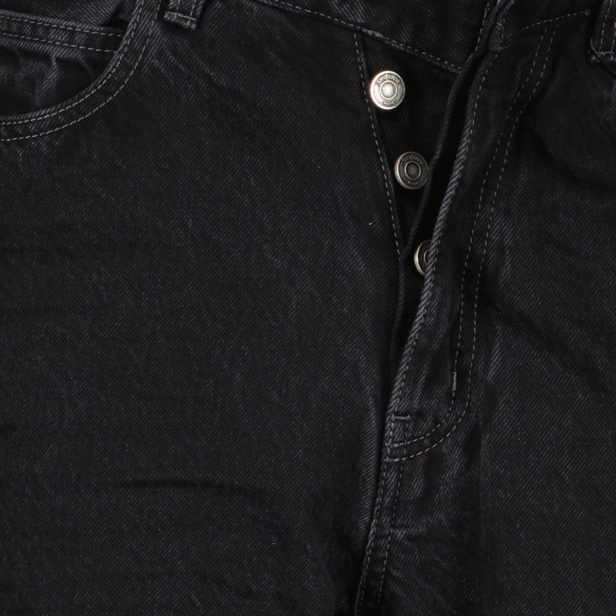 サンローラン女性用Vウエストロングバギージーンズの画像 - 秋冬2025 - 詳細ビュー_1