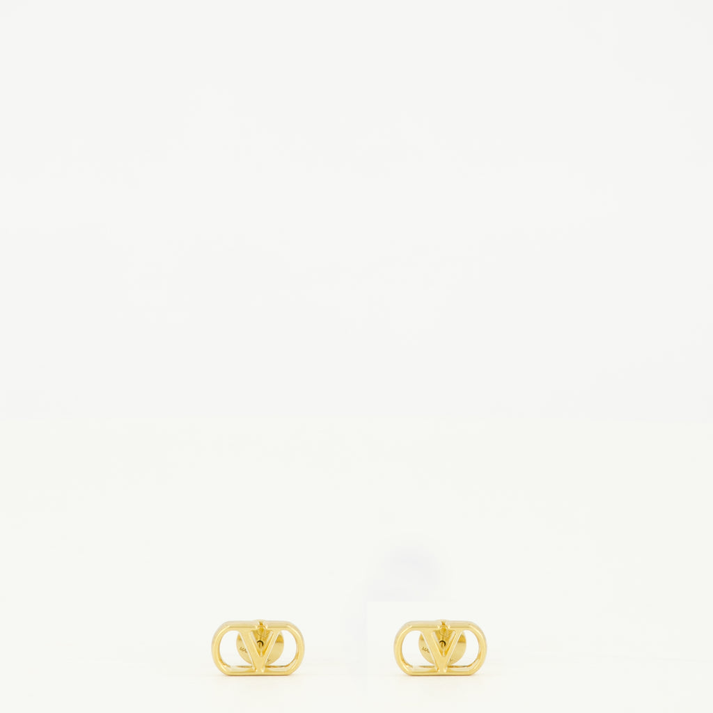Bijoux Boucles d'oreilles VLogo en métal doré Valentino Garavani Doré Femme