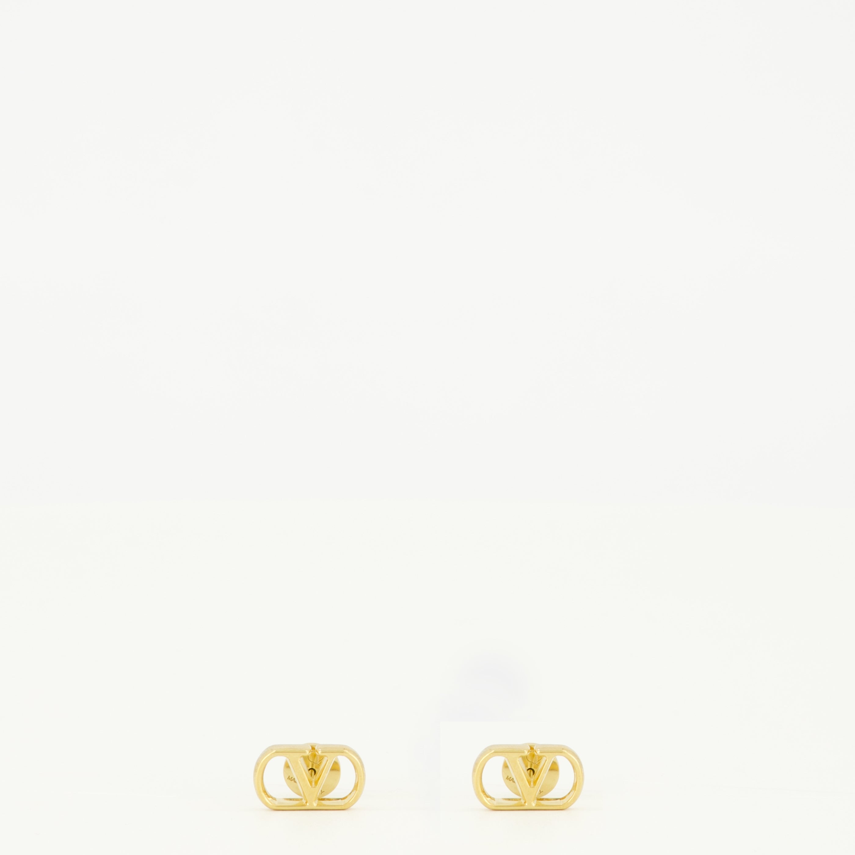 Bijoux Boucles d'oreilles VLogo en métal doré Valentino Garavani Doré Femme
