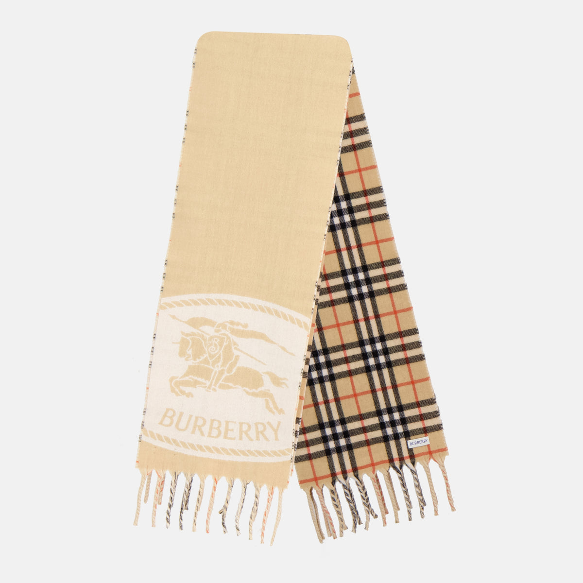 Écharpes, foulards et gants Knight Reversible Scarf Burberry Beige Unisexe