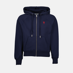 Sweatshirts Sweat zippé Ami de coeur Ami PARIS Bleu foncé Unisexe