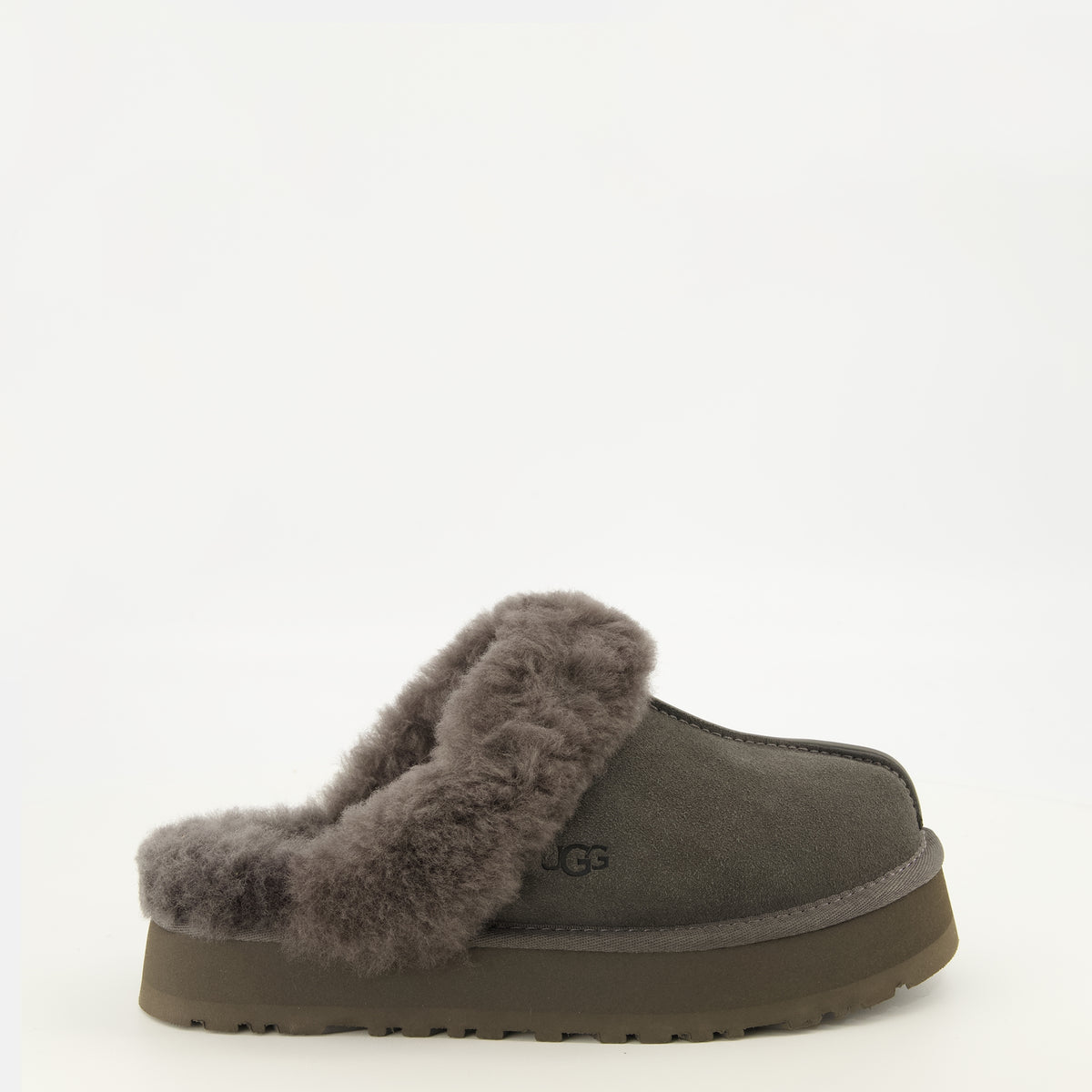 Chaussures ouvertes Grau Disquette Mules Ugg Gris Femme