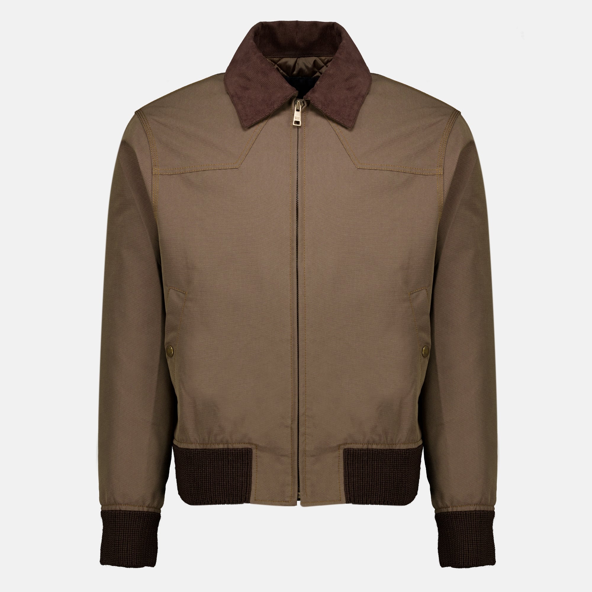 Vestes Chaqueta de Mezclilla Marrón Prada Marron Homme