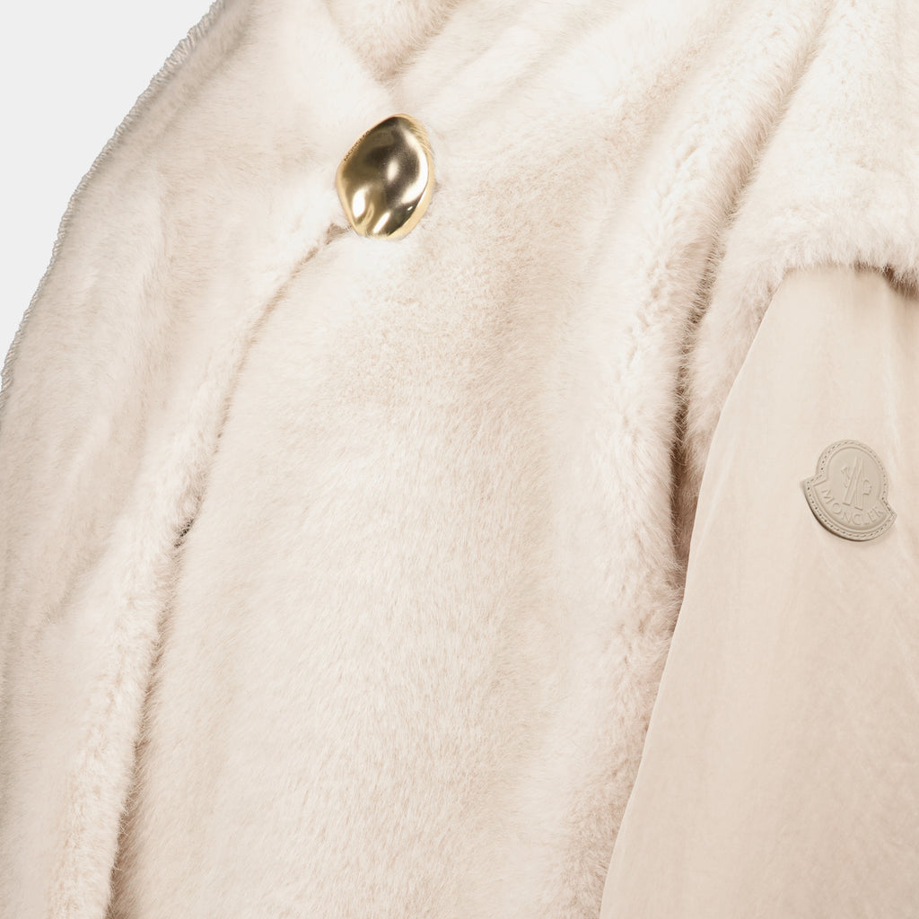Vestes Doudoune réversible 2 en 1 Chardonneret en teddy Moncler Beige Femme