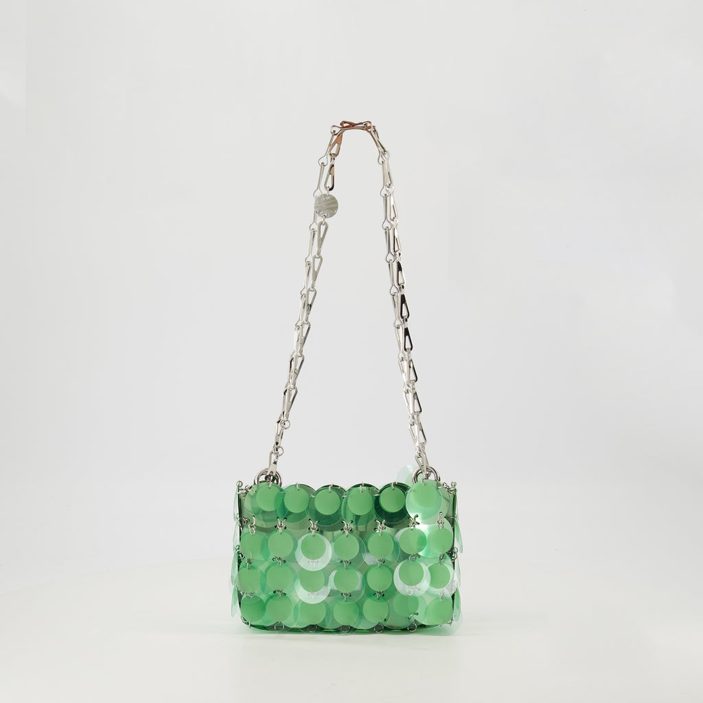 Sacs à main et épaule Sac disques Sparkle Rabanne Vert Femme