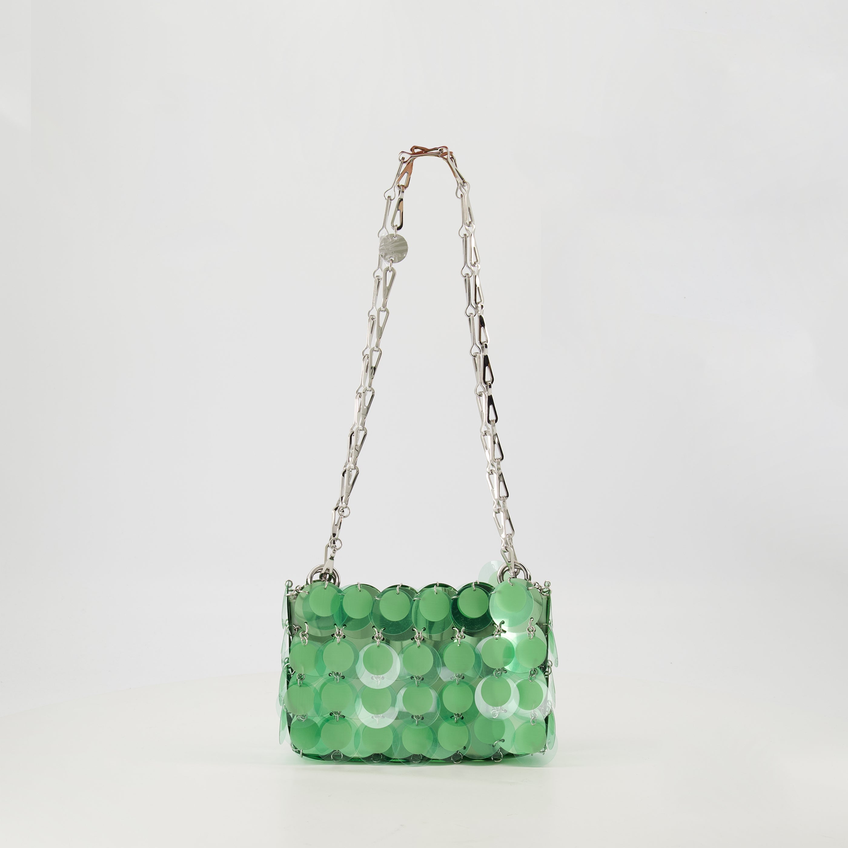 Sacs à main et épaule Sac disques Sparkle Rabanne Vert Femme