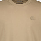T-shirts T-shirt à logo en cuir Moncler Beige Homme