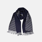 Écharpes, foulards et gants Écharpe Dior Oblique Dior Bleu foncé Homme