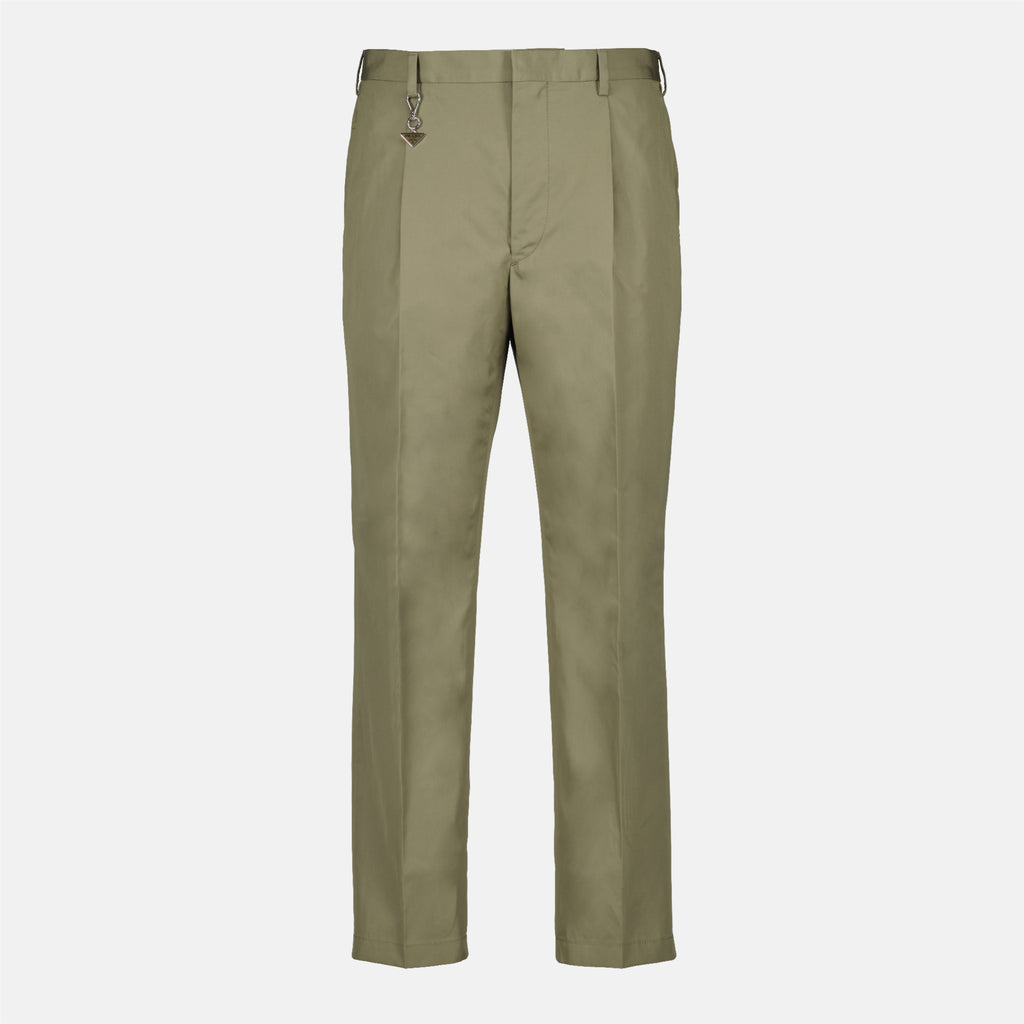 Immagine dei pantaloni beige da città del marchio Prada per Uomo - Collezione Primavera-Estate 2026 - Vista Frontale