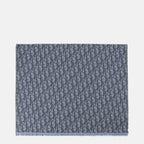 Image de l'article Écharpe Dior Oblique bleu de la marque Dior pour Homme - Saison Printemps-Été 2026 - Vue de Face