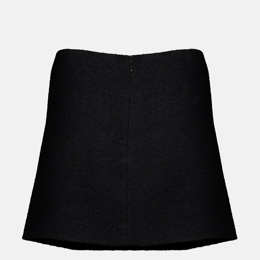 Jupes Schwarzer Woll-Minirock Fendi Noir Femme