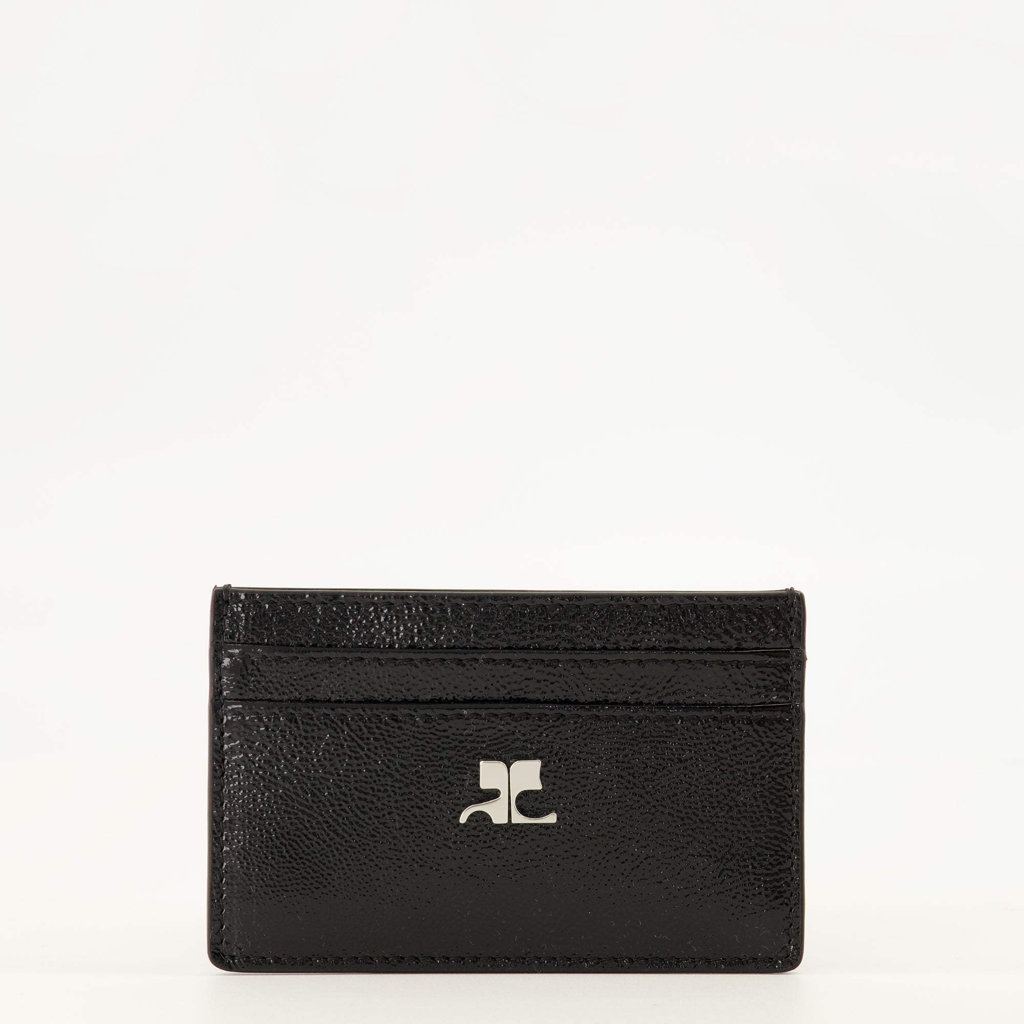 Petite maroquinerie Porte-cartes AC en cuir naplack noir Courrèges Noir Femme