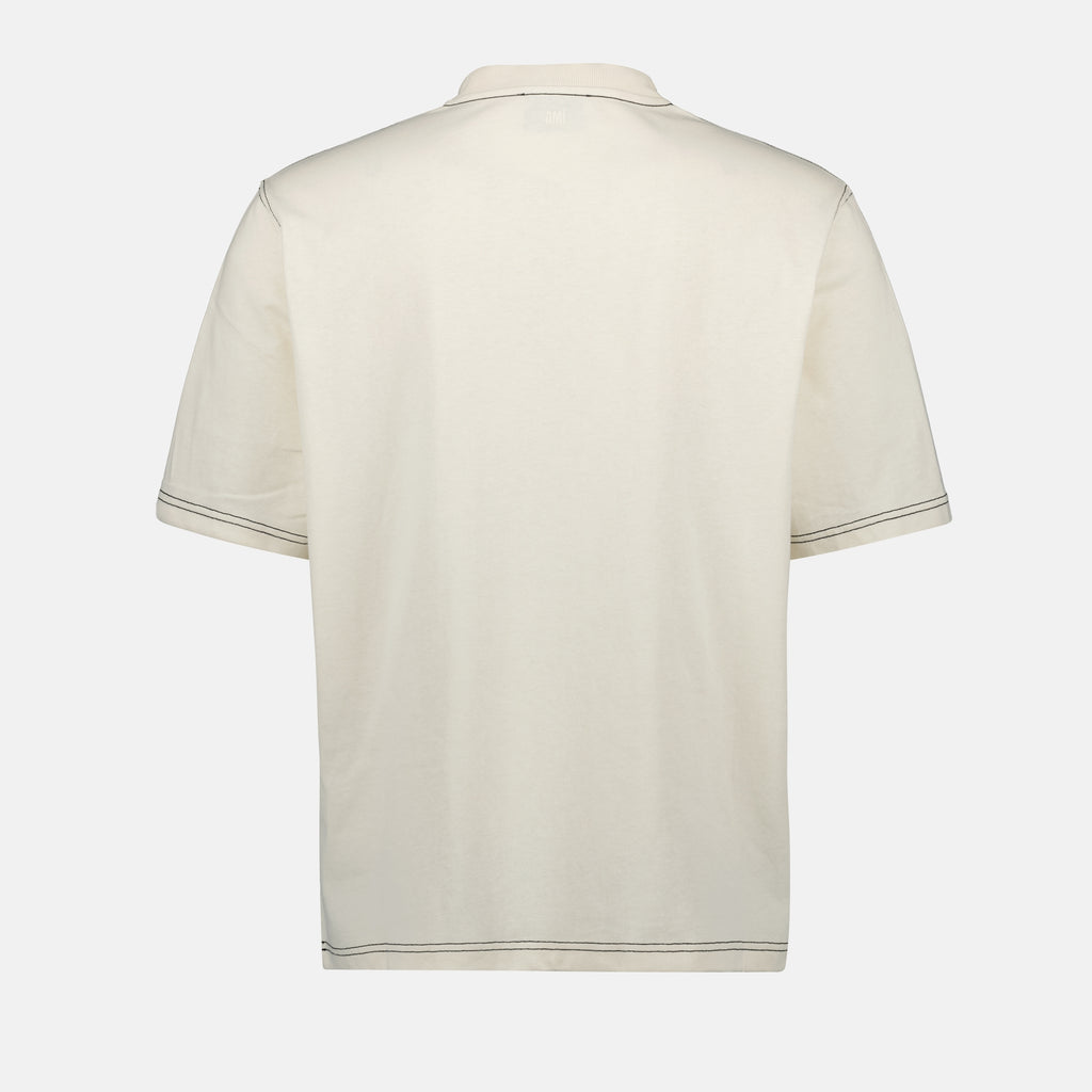 T-shirt T-Shirt Signature Ami Ami PARIS Beige Homme