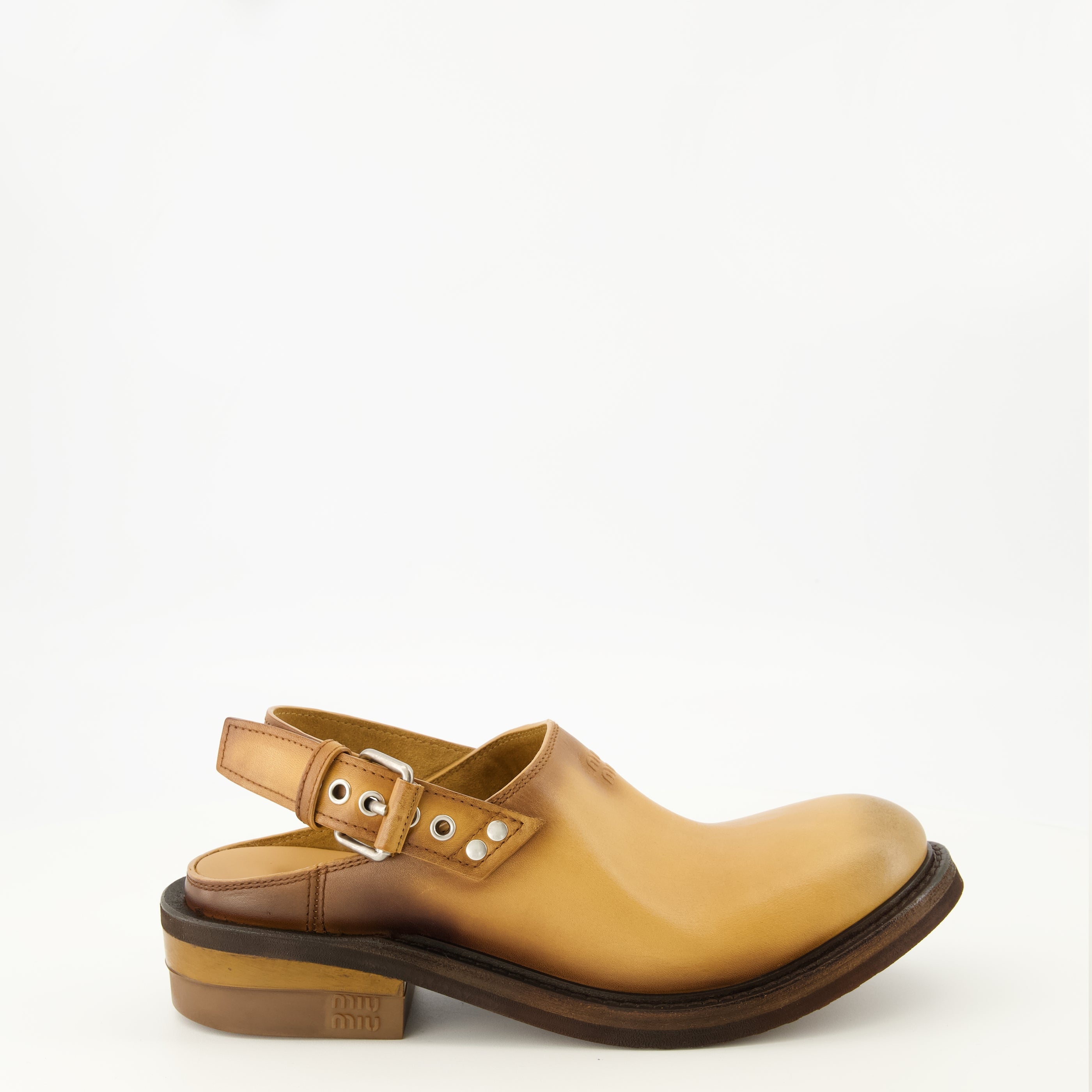 Foule Leather Mules Miu Miu - Women – myCompañero
