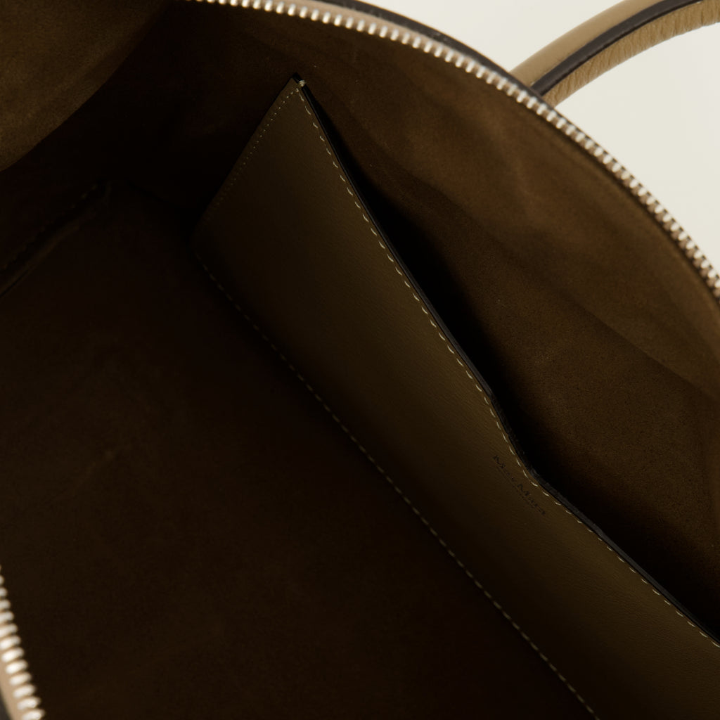 Sacs à main et épaule Mala Boston de Couro Bege Médio Max Mara Beige Femme