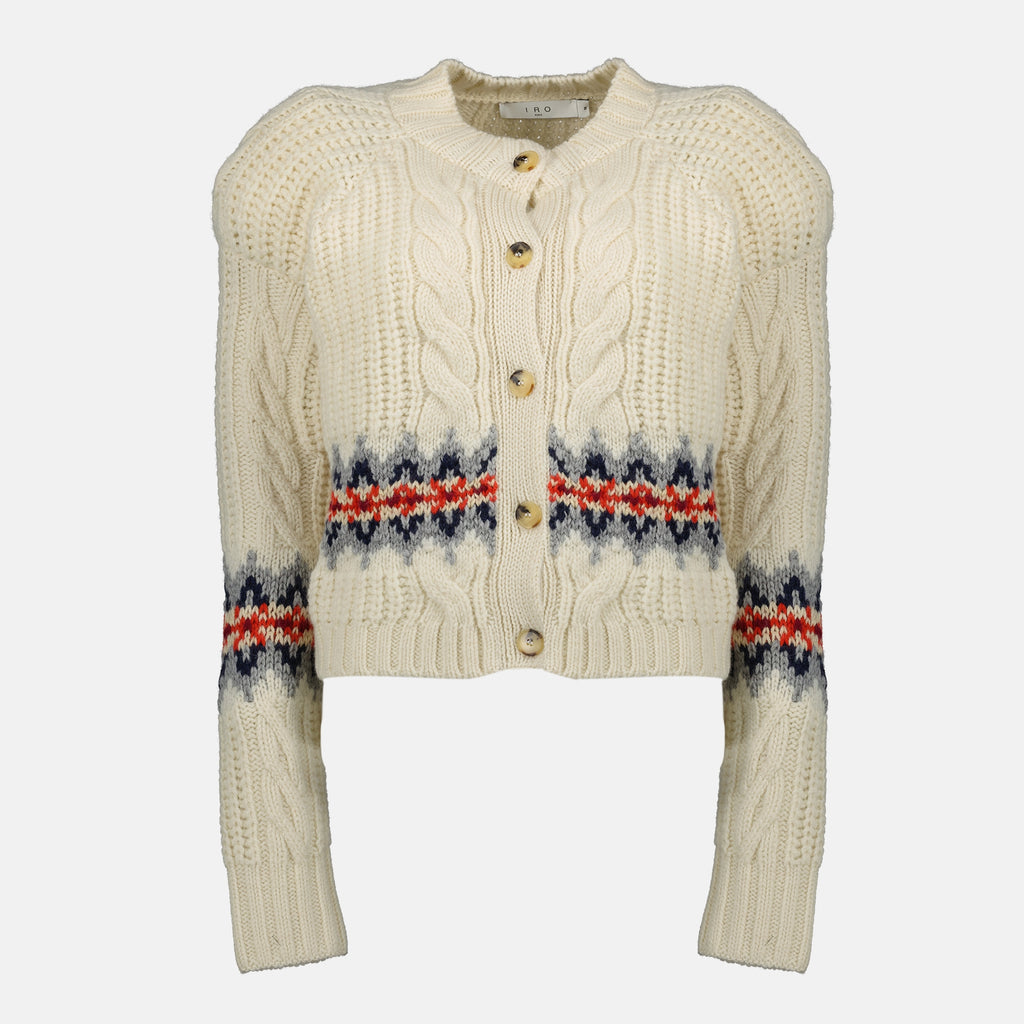 Immagine del cardigan in lana Iro per donna - Stagione Autunno-Inverno 2025 - Vista frontale