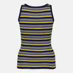 Image de l'article Débardeur à rayures bleu marine de la marque Miu Miu pour Femme - Saison Printemps-Été 2026 - Vue de Dos