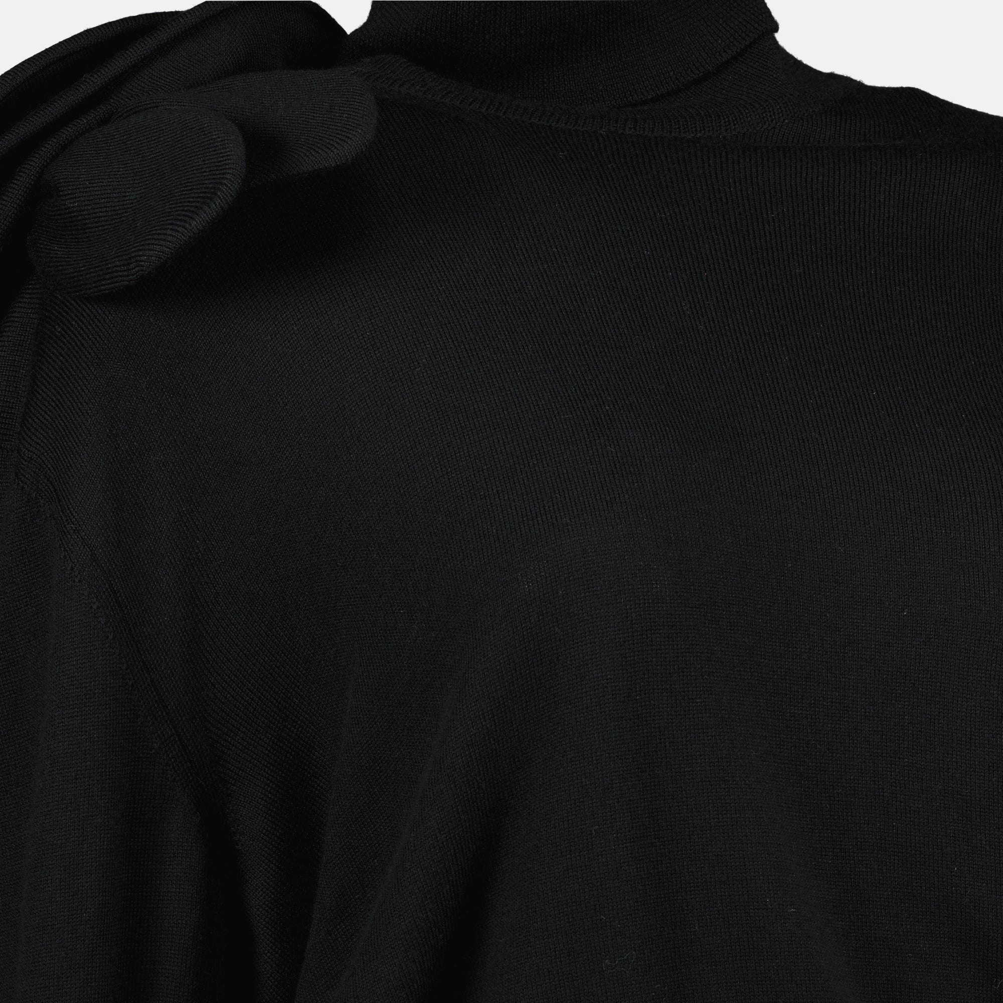 Image de l'article Pull col roulé noir de la marque Moschino pour Femme - Saison Automne-Hiver 2025 - Vue détaillée_1