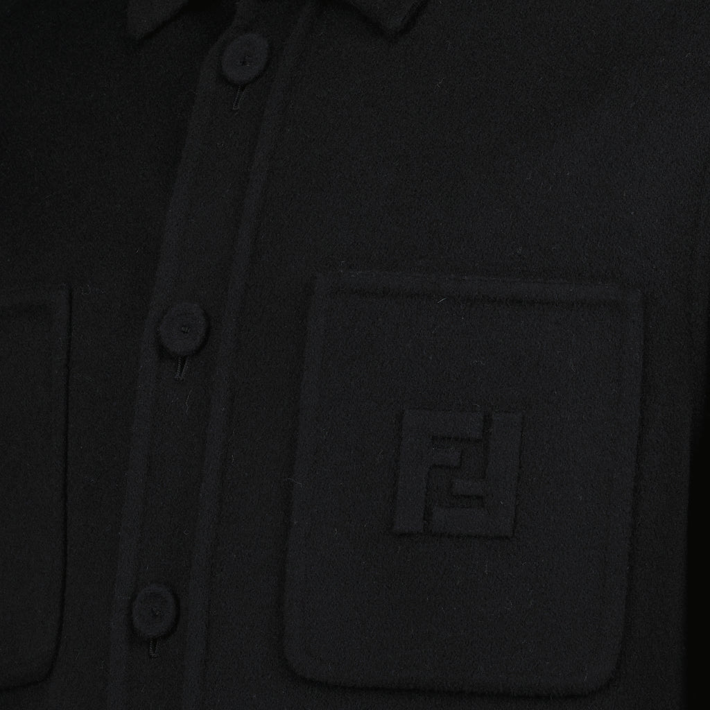 Bild der Fendi Herrenjacke aus schwarzer Wolle - Herbst-Winter 2025 - Detailansicht_1