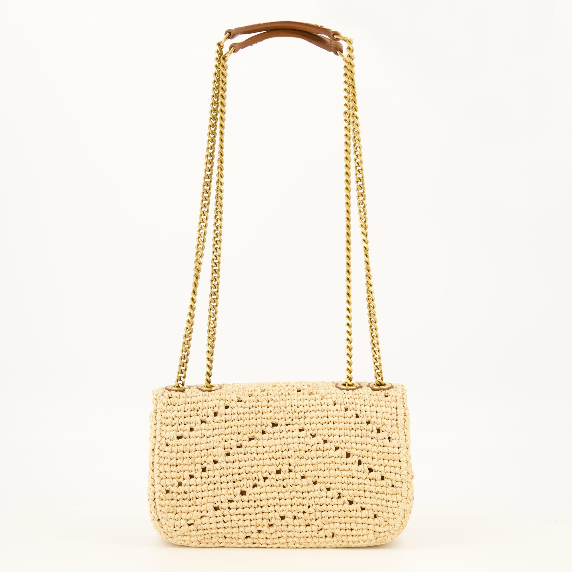 Sacs bandoulière Bolso Loulou Mini en Raffia Beige Saint Laurent Beige Femme