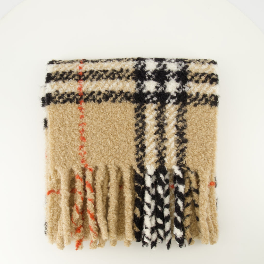 Écharpes, foulards et gants Écharpe à carreaux en alpaga Burberry Beige Unisexe