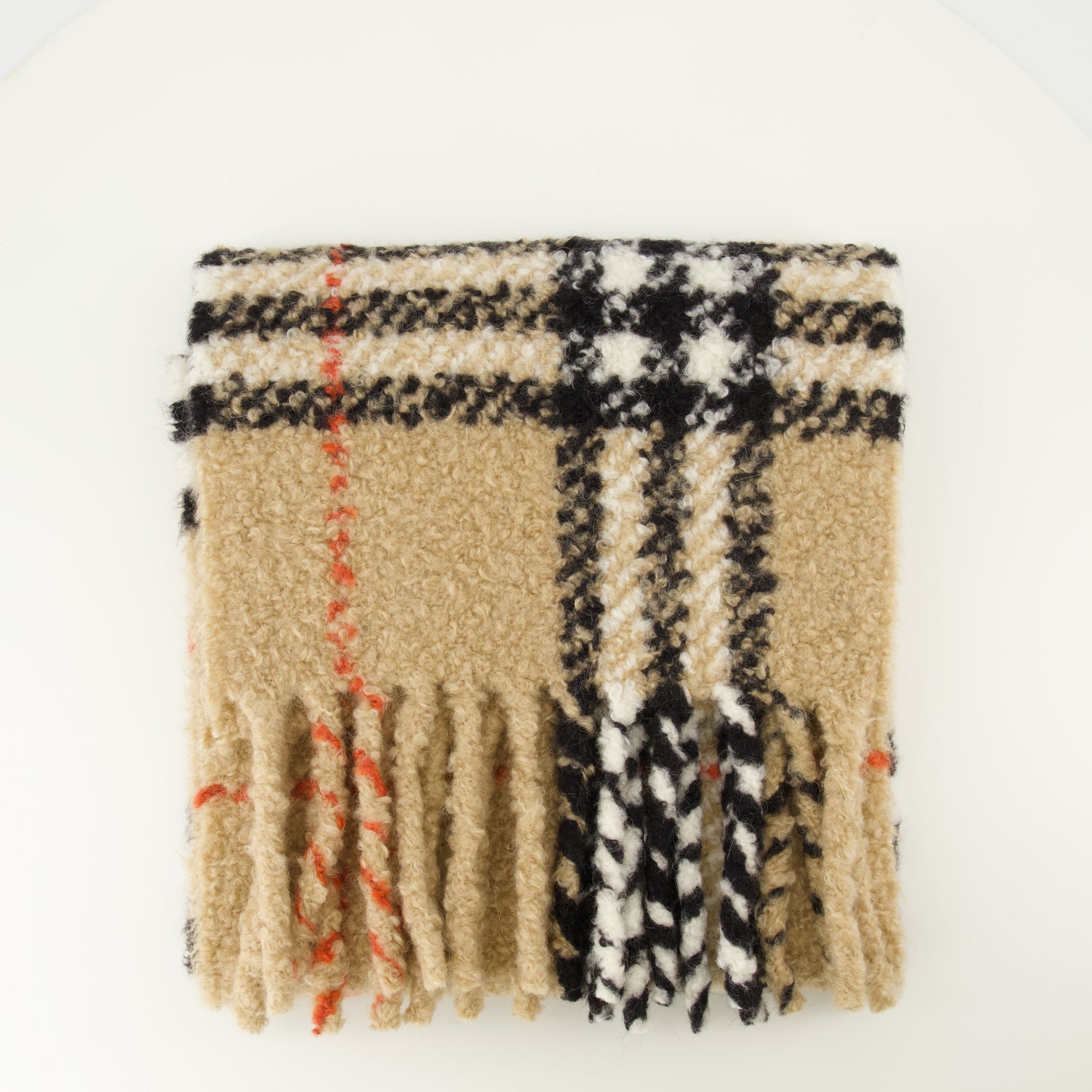 Écharpes, foulards et gants Écharpe à carreaux en alpaga Burberry Beige Unisexe