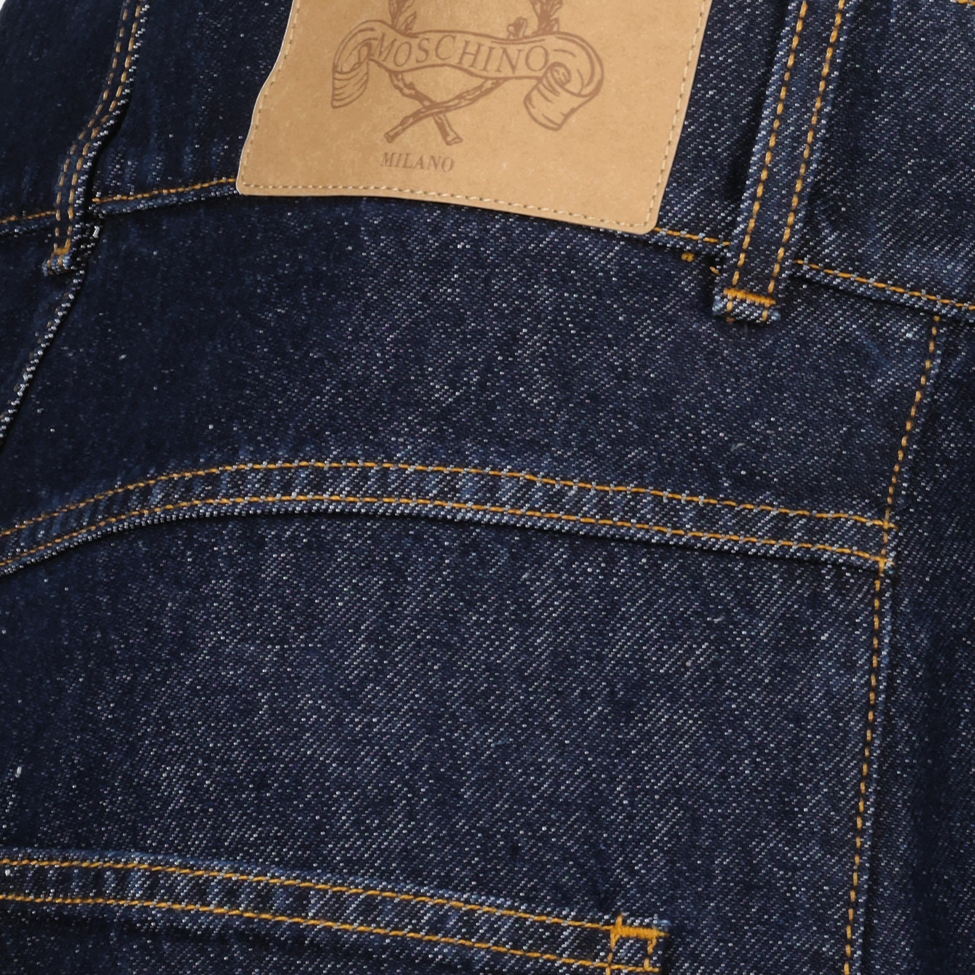 Pantaloni Jeans in Denim Moschino Blu scuro Femme