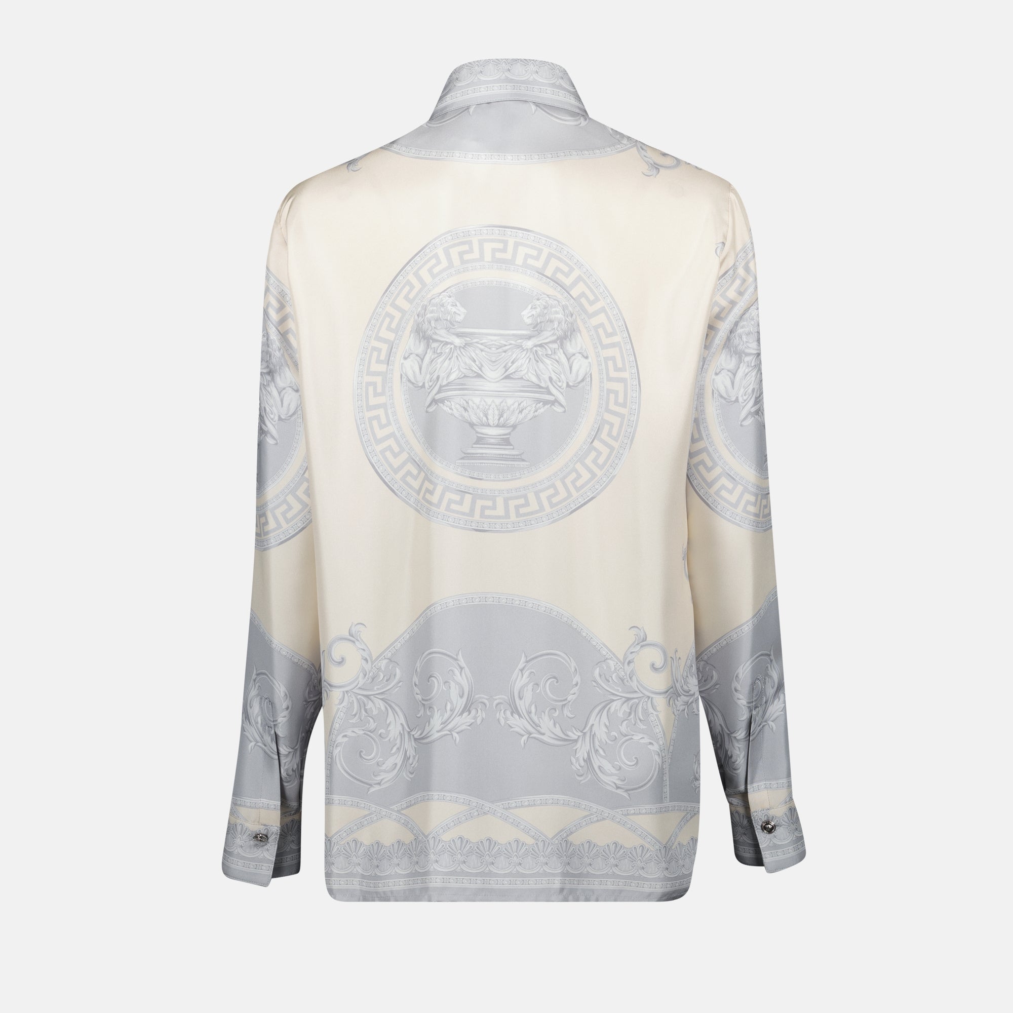 Shirts Barocco Silk Shirt Versace Gray Femme