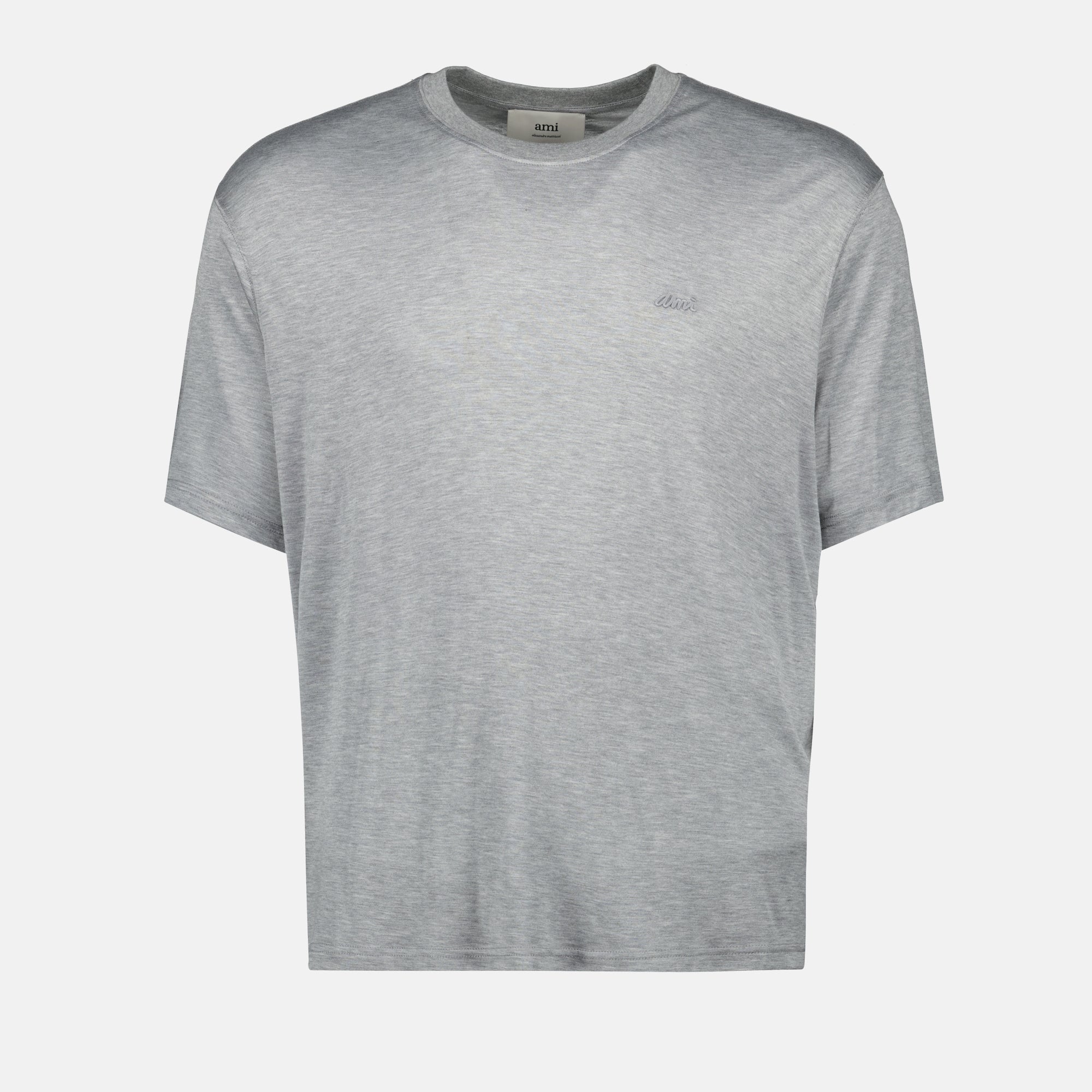 Image de l'article T-shirt brodé de la marque Ami PARIS pour Unisex - Saison Automne-Hiver 2025 - Vue de Face